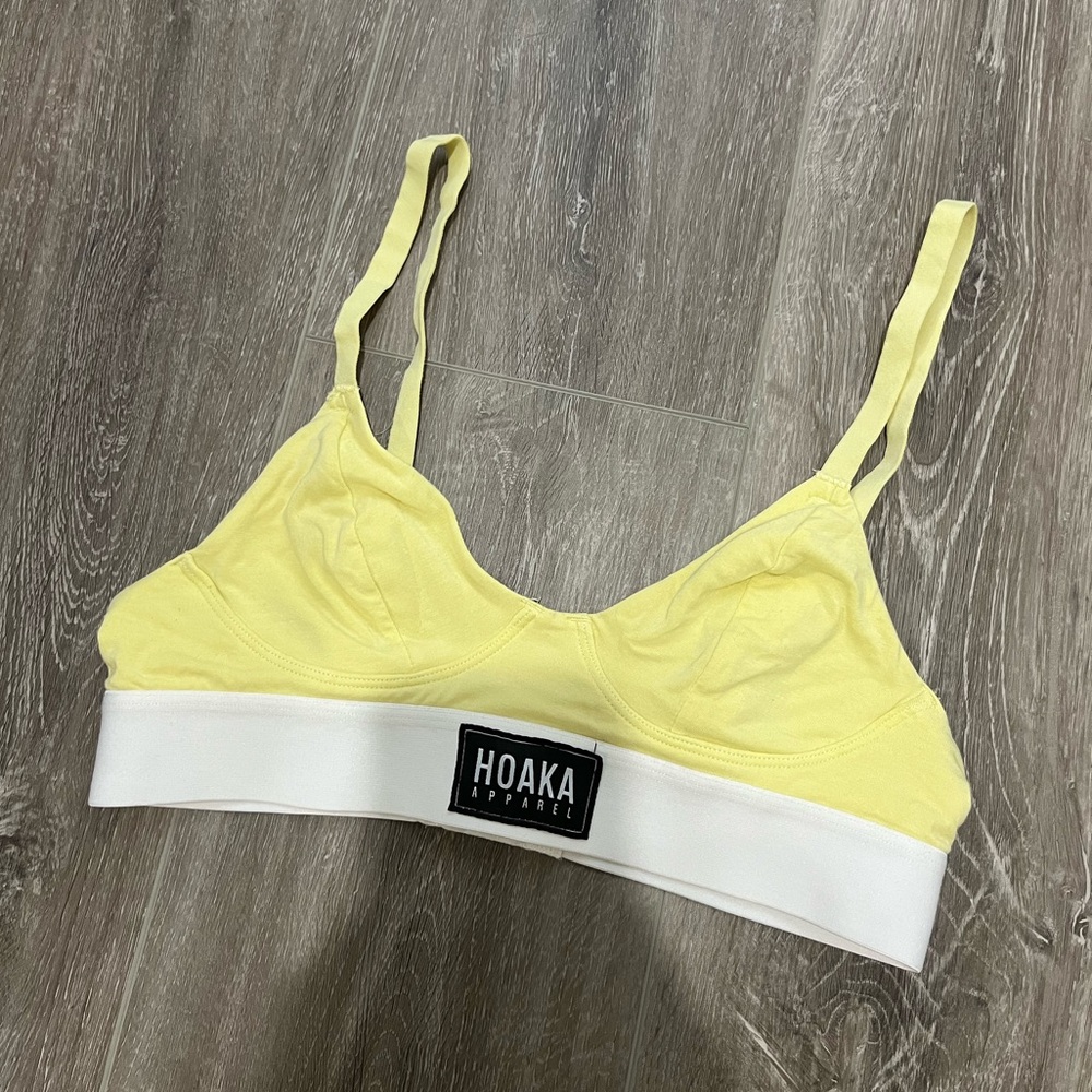 Hoaka bustier yellow bralette top